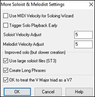 More Soloist & Melodist Settings dialog